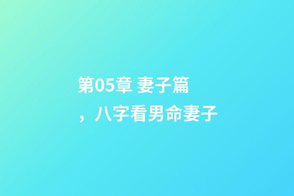 第05章 妻子篇，八字看男命妻子